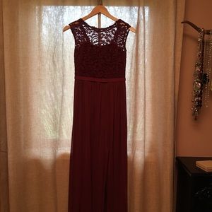 David’s Bridal merlot dress